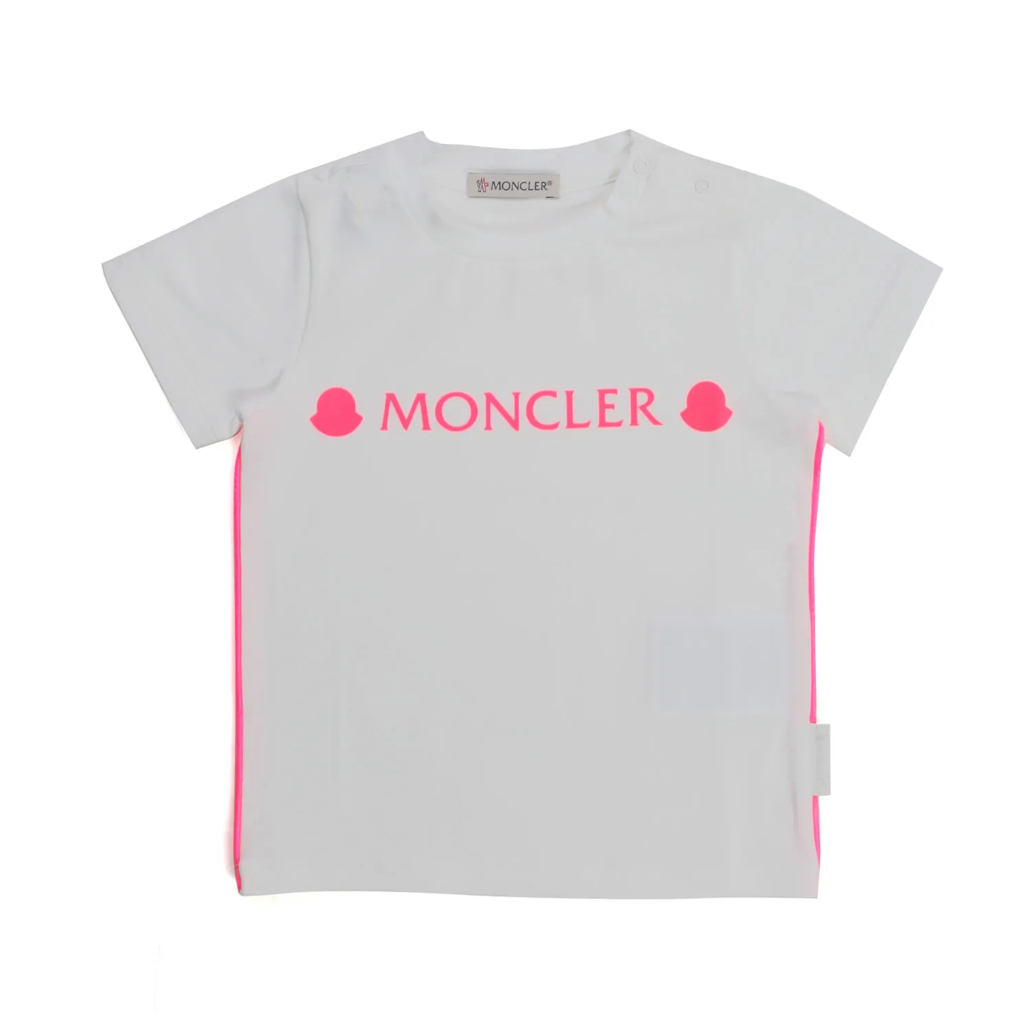 Moncler Logo White T-Shirt For Baby Girls