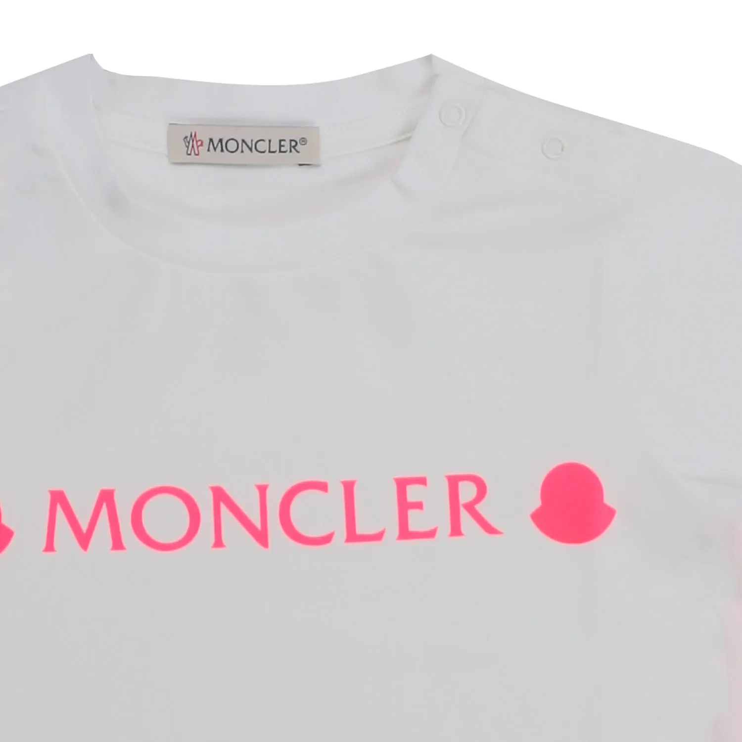 Moncler Logo White T-Shirt For Baby Girls