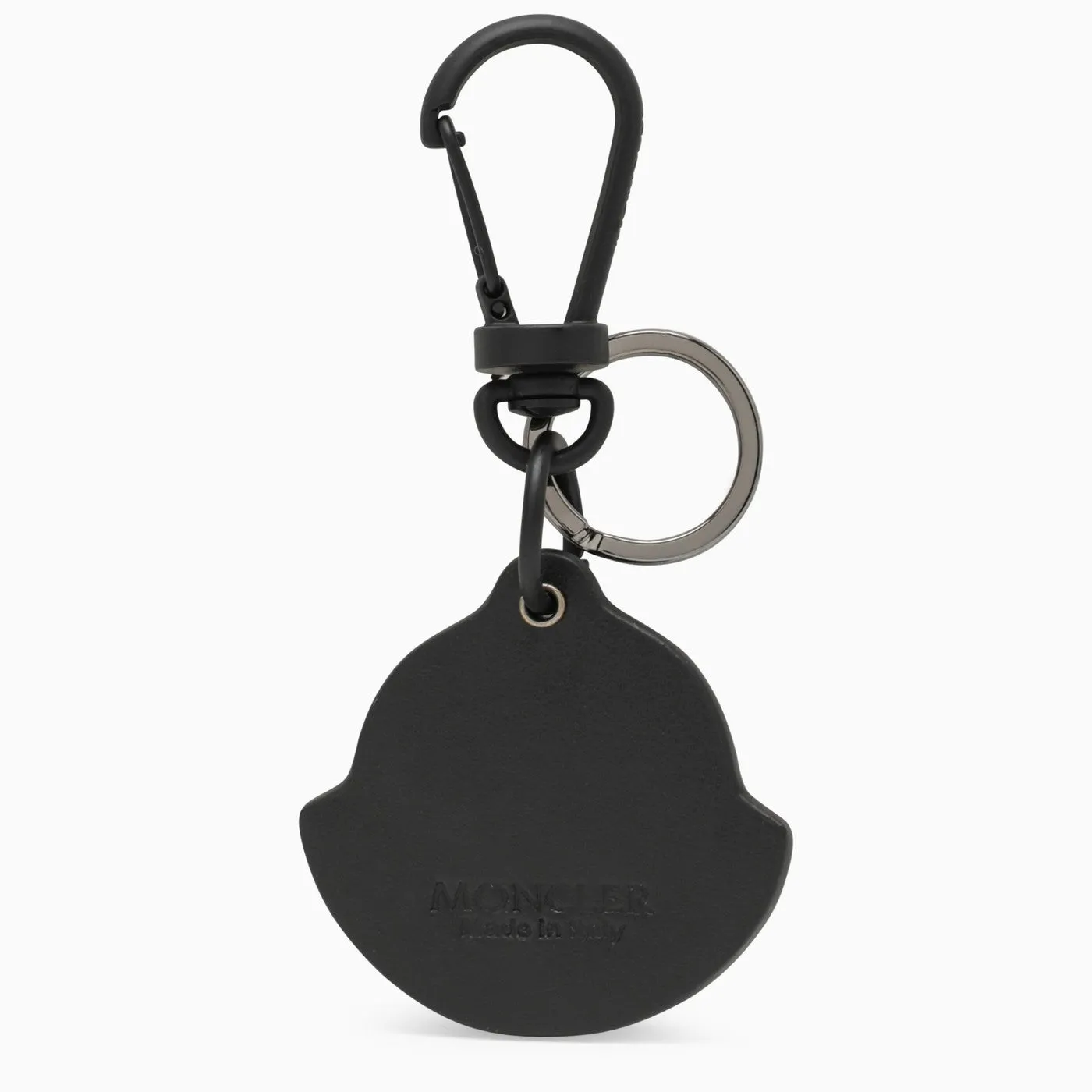 Moncler    Moncler Black Leather Keyring With Logo