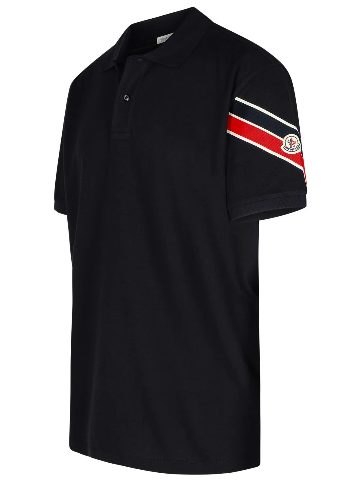 Moncler    Moncler Navy Cotton Polo Shirt