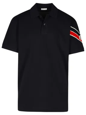 Moncler    Moncler Navy Cotton Polo Shirt