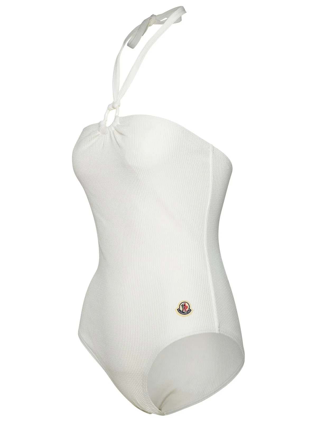 Moncler    Moncler One Piece Swimsuit In White Polyamide Blend