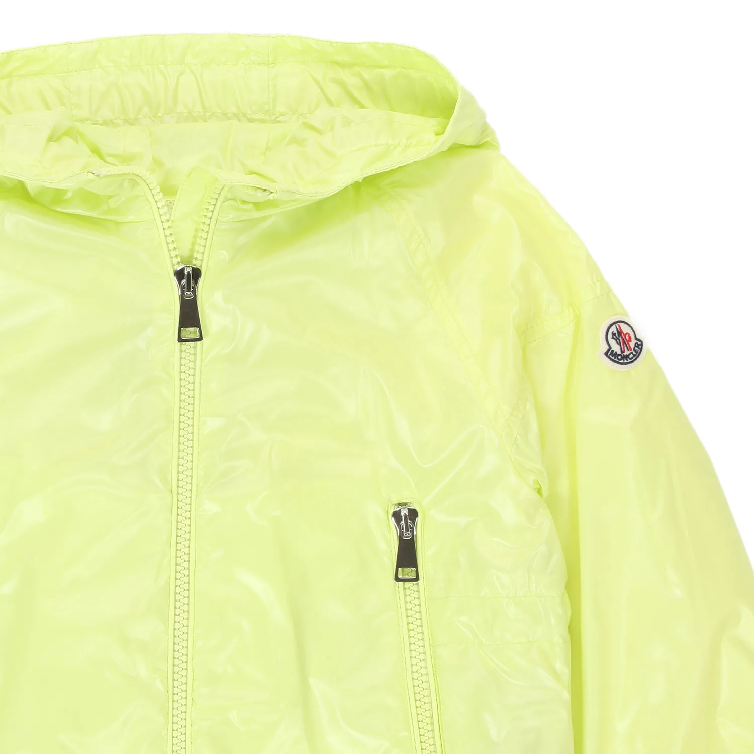 Moncler Nylon Tupeti Yellow Fluo Jacket For Girls And Teen