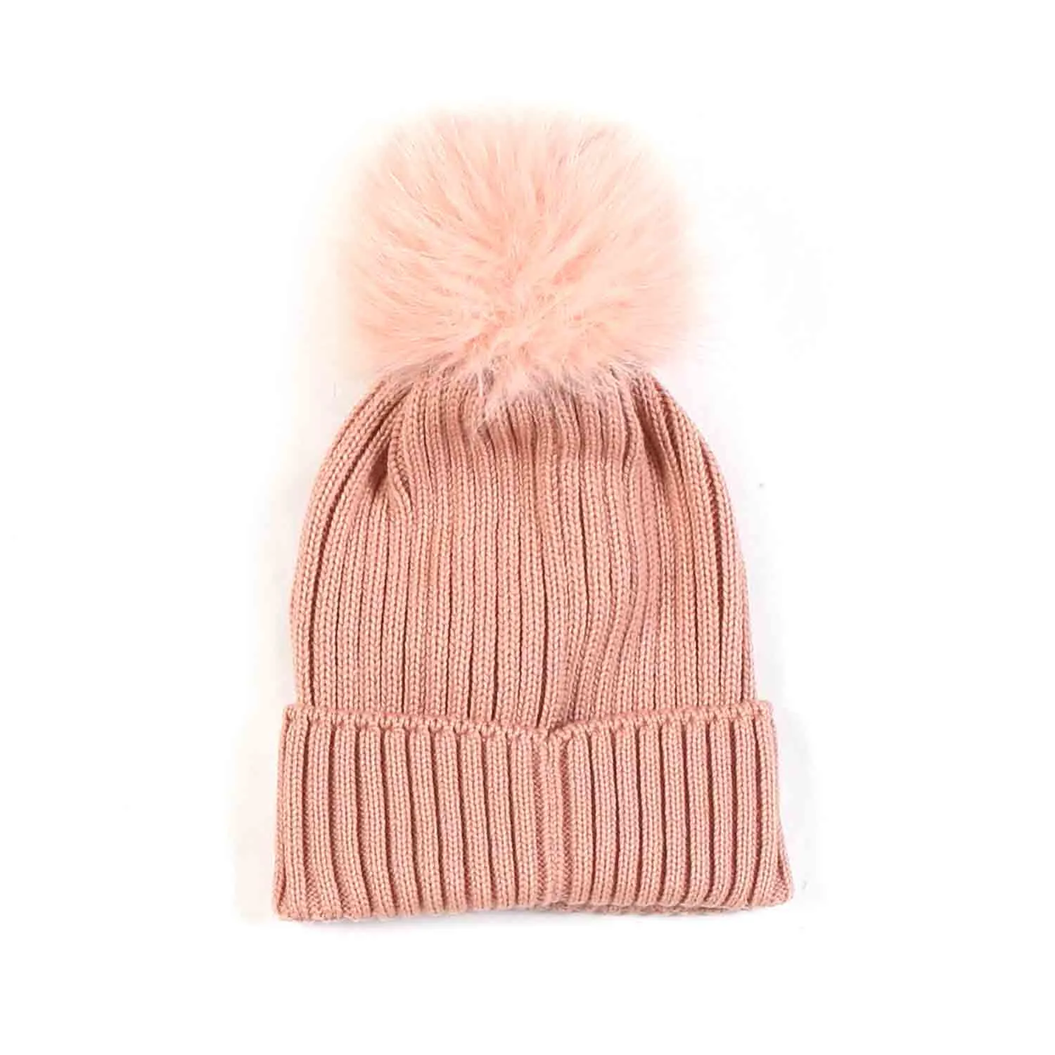 Moncler Pink Beanie With Pom Pon For Girl