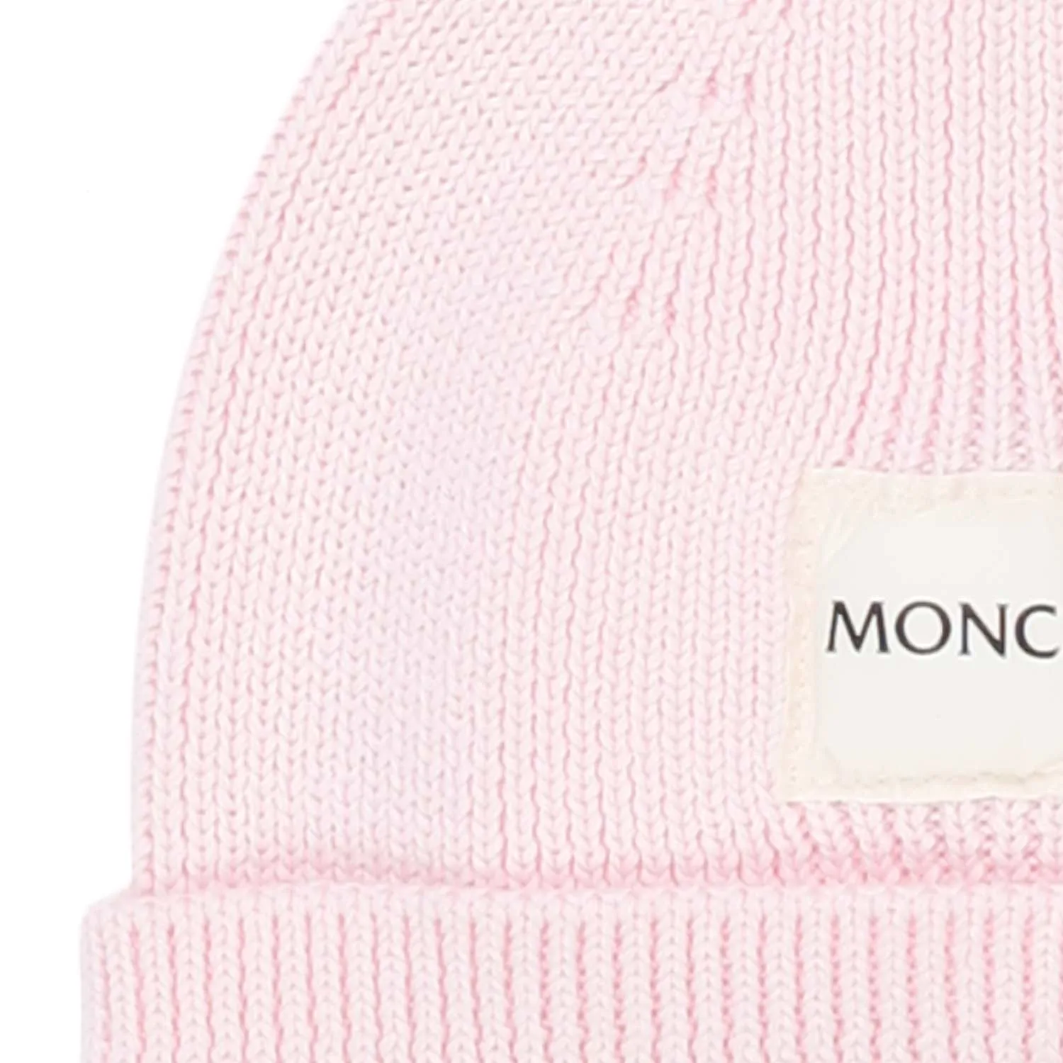 Moncler Pink Cotton Beanie For Baby Girl