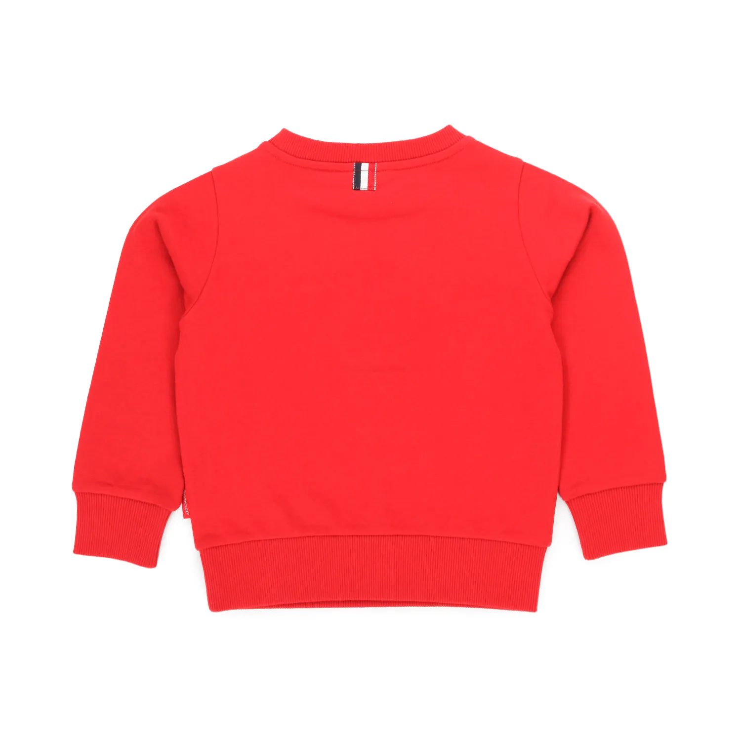 Moncler Red Sweatshirt With Black Patch For Kids And Teen