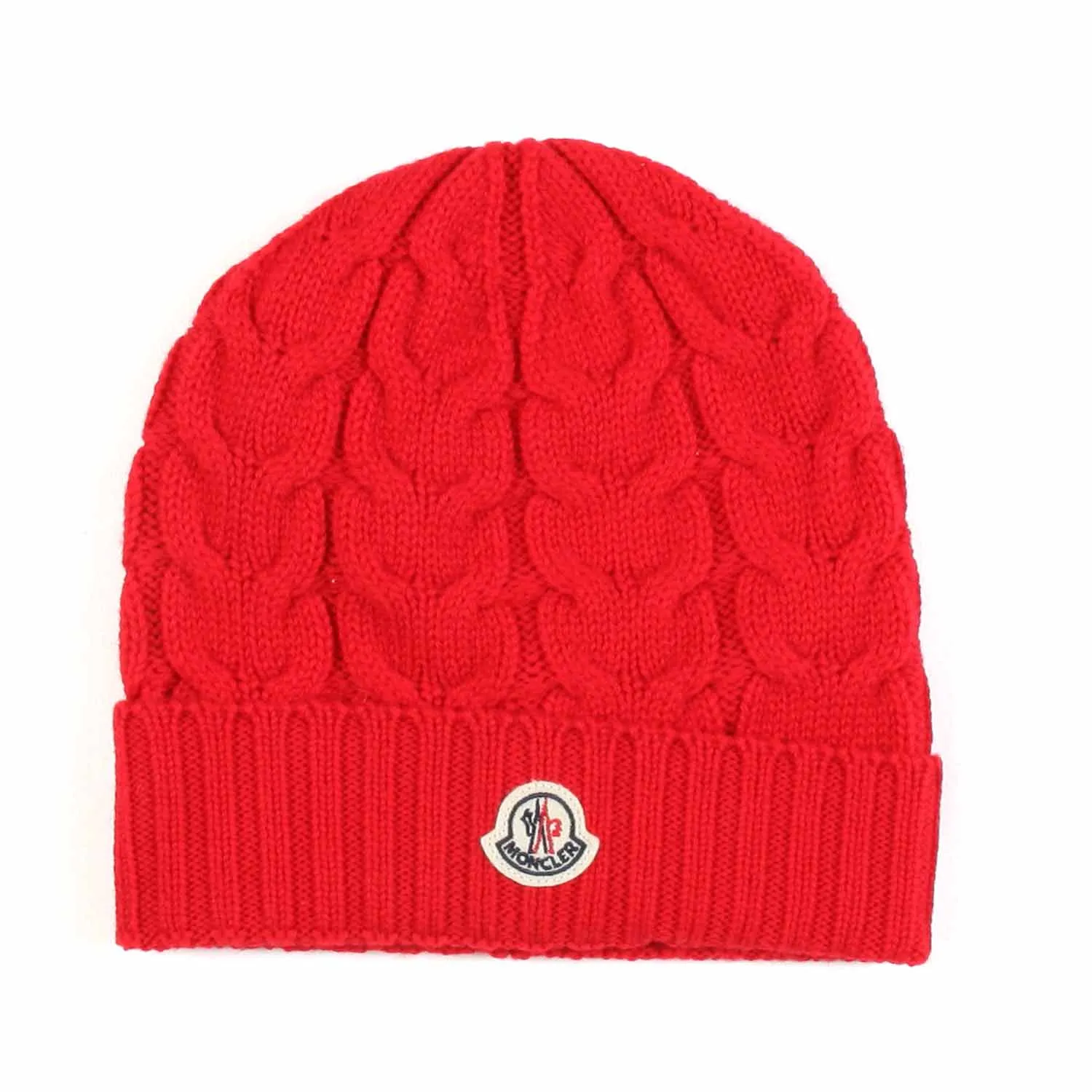 Moncler Red Wool Hat For Boy And Girl