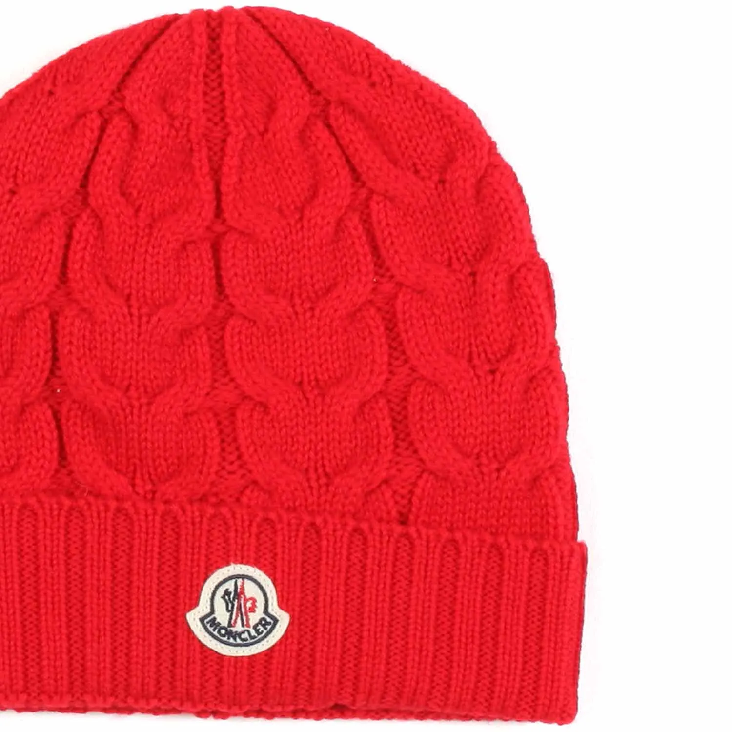 Moncler Red Wool Hat For Boy And Girl