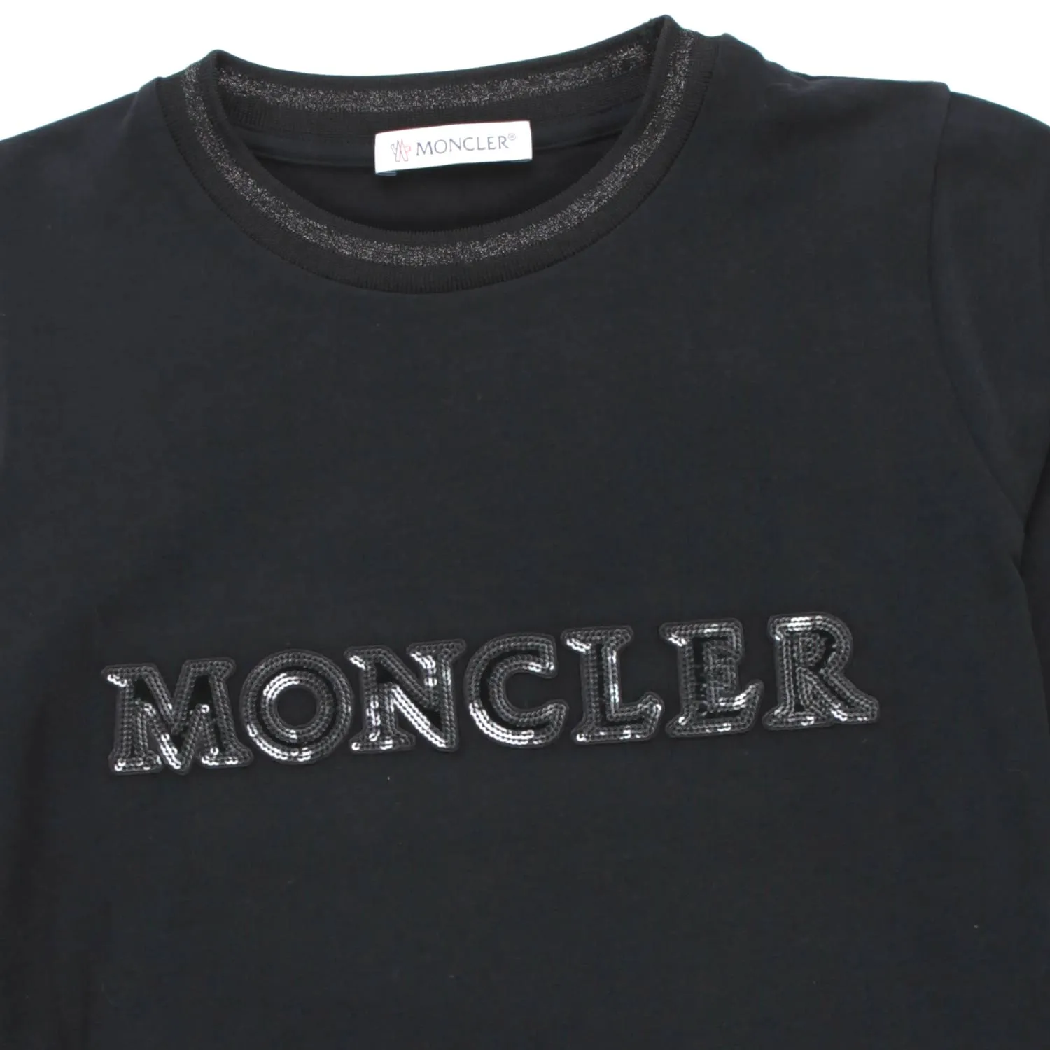 Moncler Teen And Girl Black T-Shirt