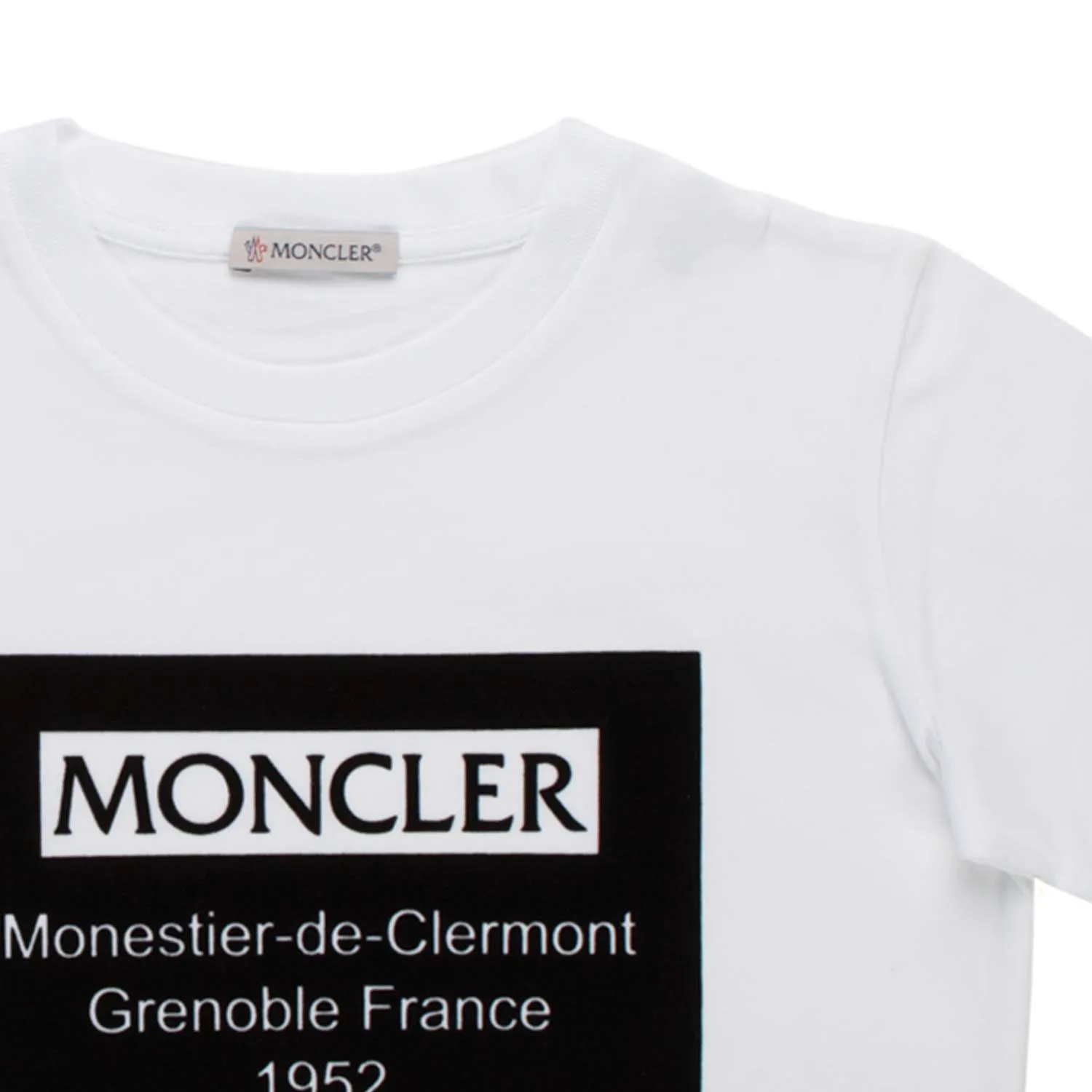 Moncler Teen Boy Logo White T-Shirt