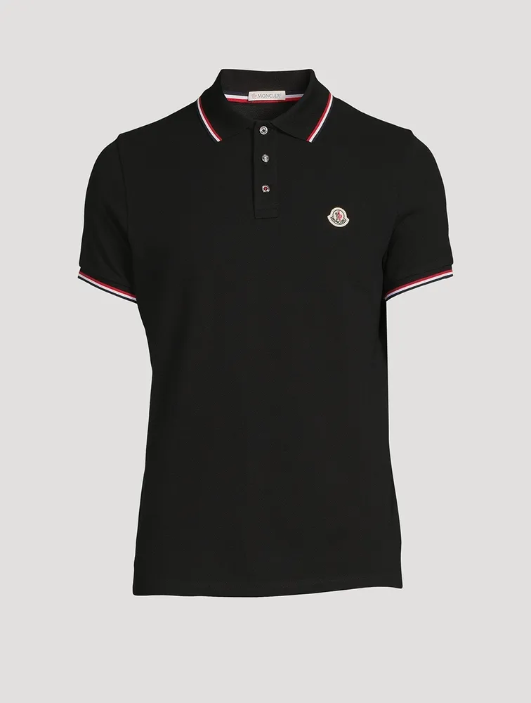 MONCLER Tricolour Short-Sleeve Polo Shirt