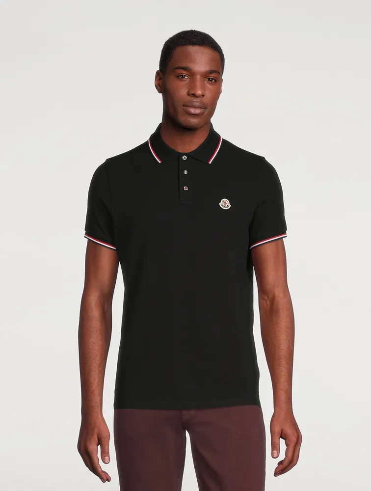 MONCLER Tricolour Short-Sleeve Polo Shirt