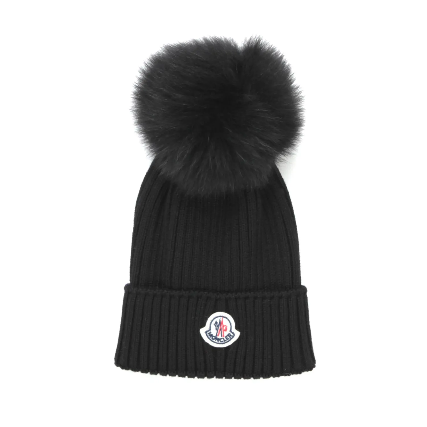 Moncler Unisex Black Wool Beanie