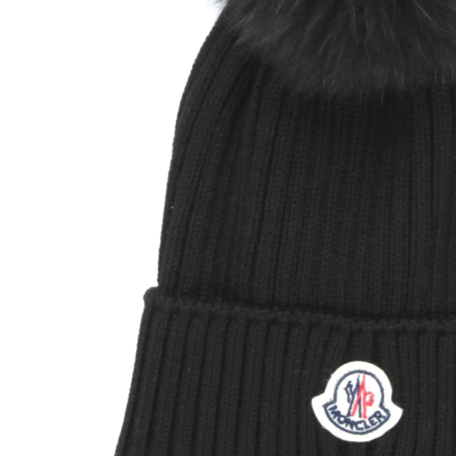 Moncler Unisex Black Wool Beanie