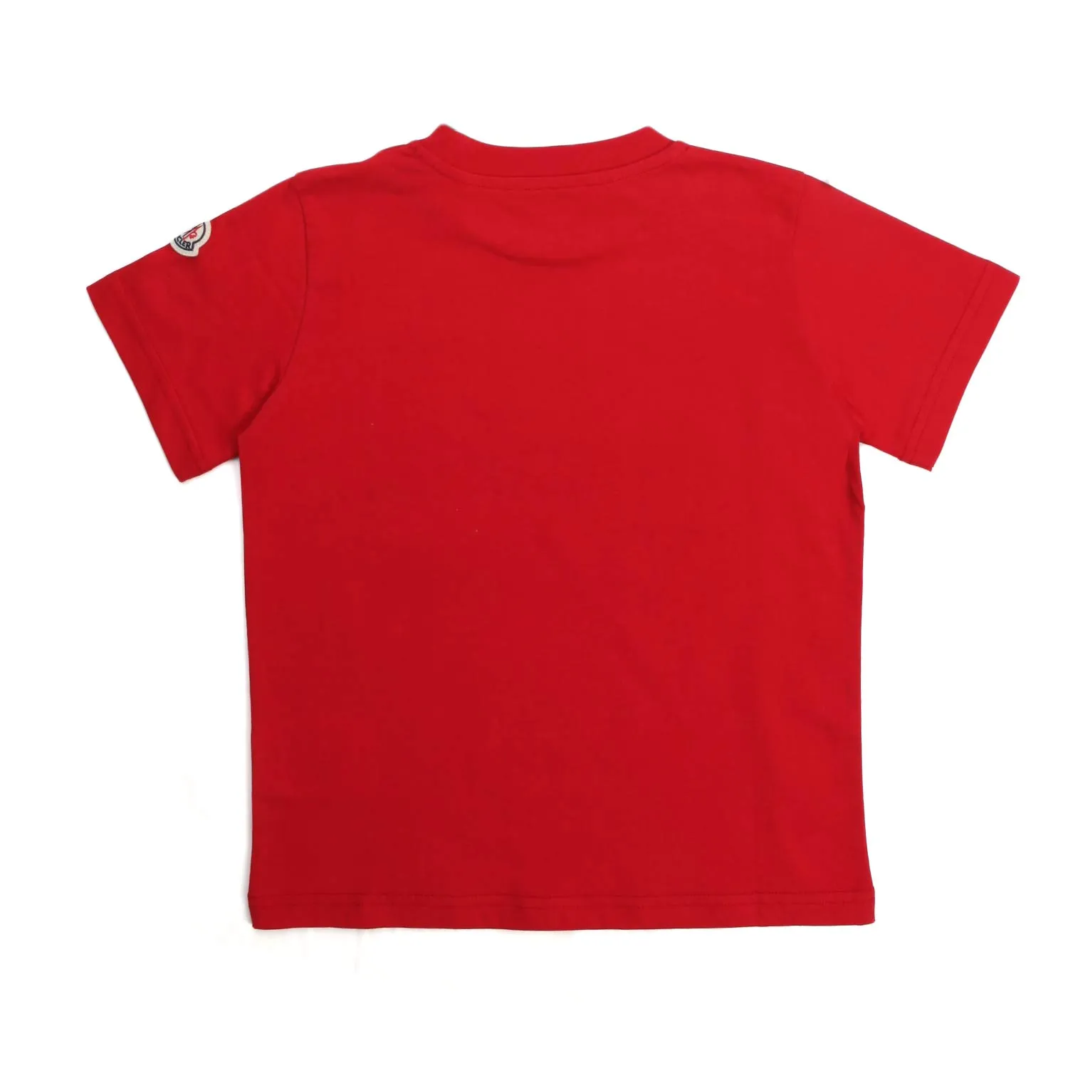 Moncler Unisex Logo Print Red Cotton T-Shirt