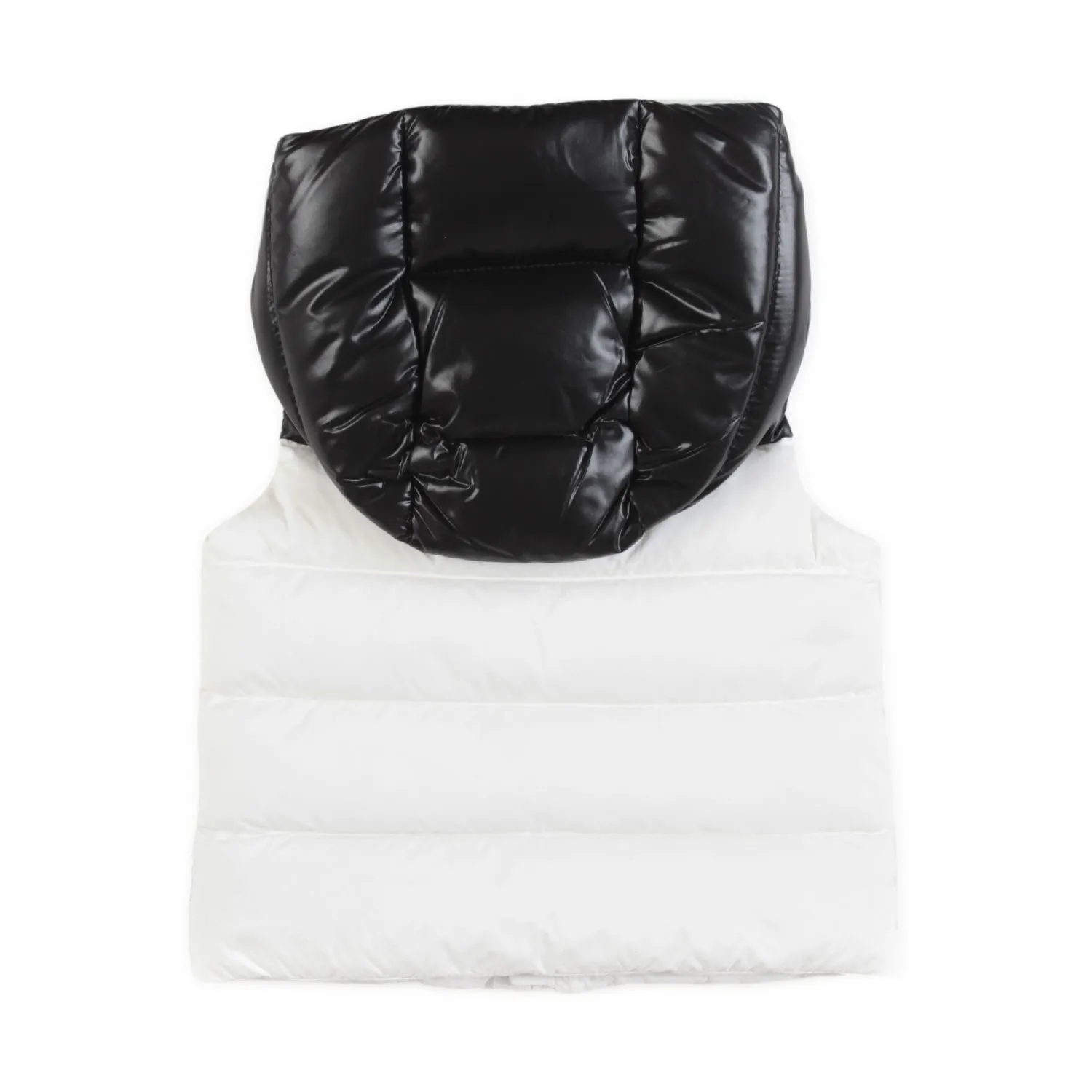 Moncler Unisex Nurow White And Black Vest For Baby