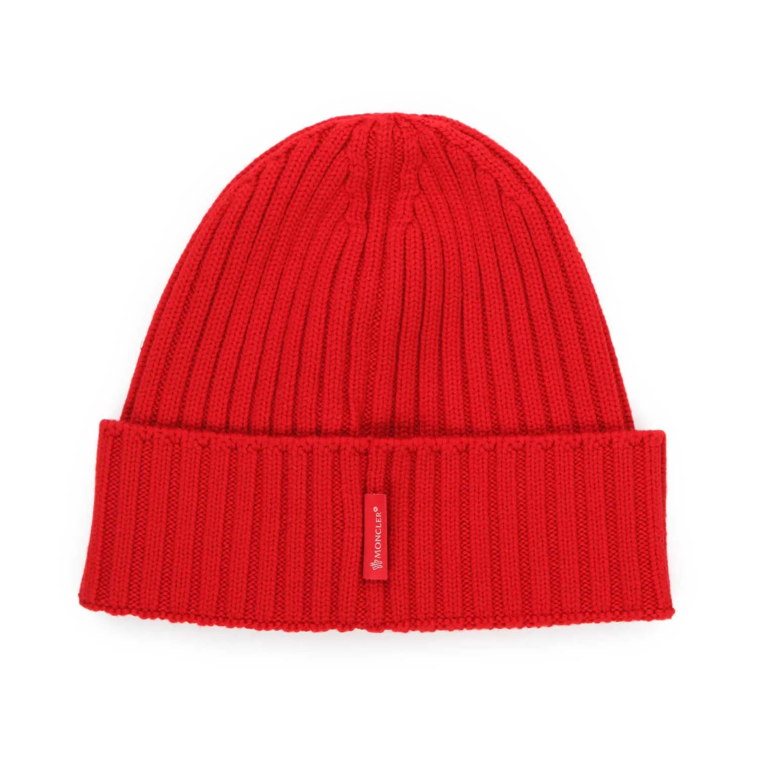 Moncler Unisex Red Beanie With Logo 01