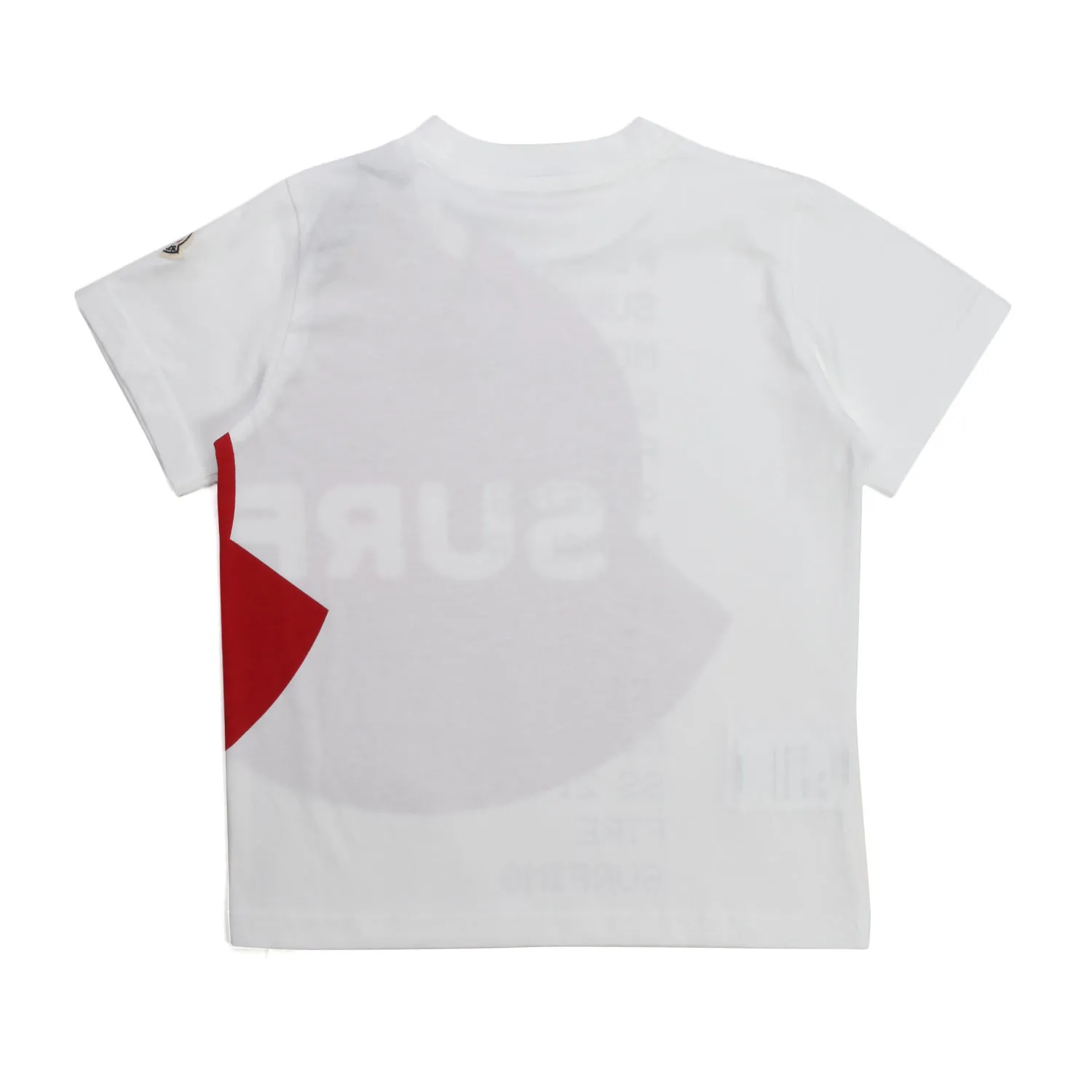 Moncler Unisex White And Red T-Shirt