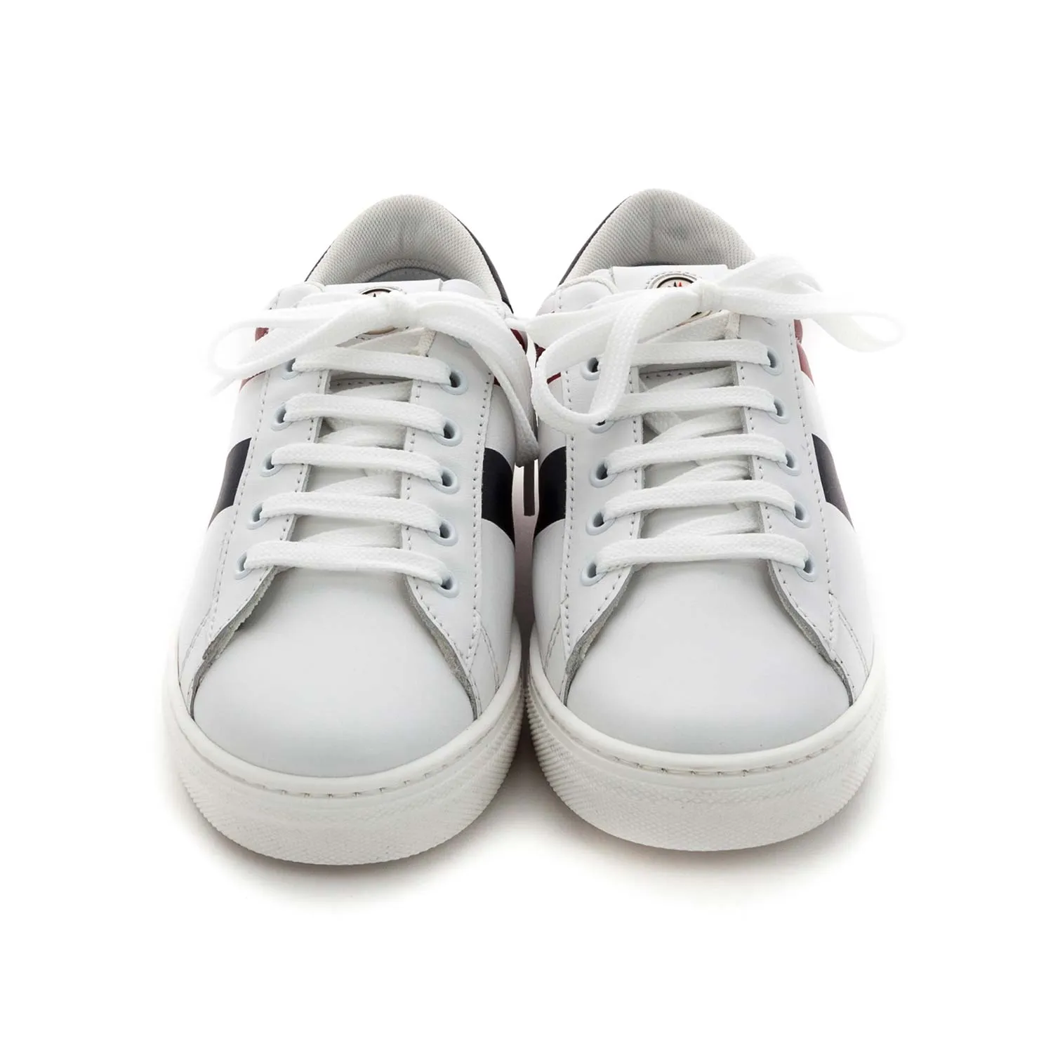 Moncler Unisex White Sneakers With Logo