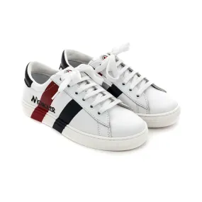 Moncler Unisex White Sneakers With Logo