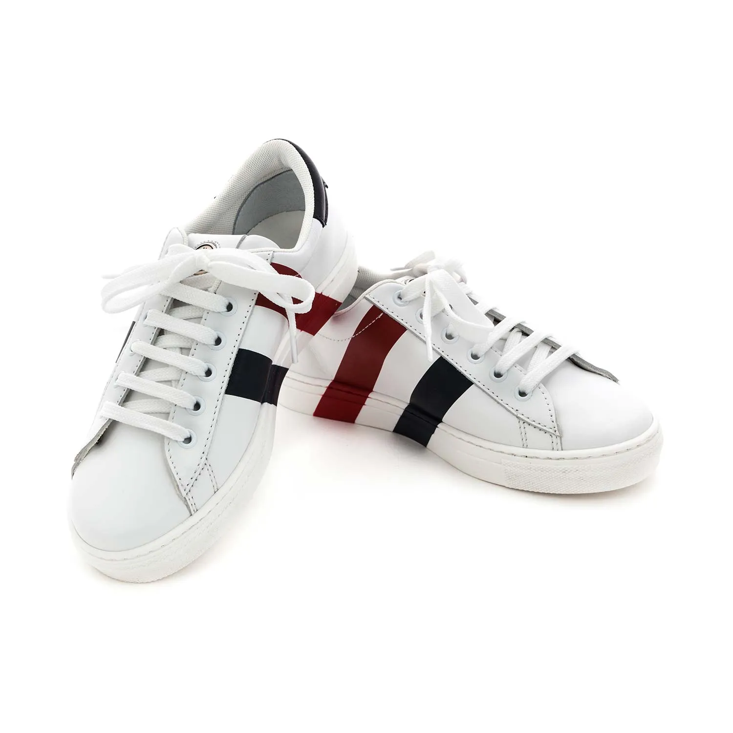 Moncler Unisex White Sneakers With Logo