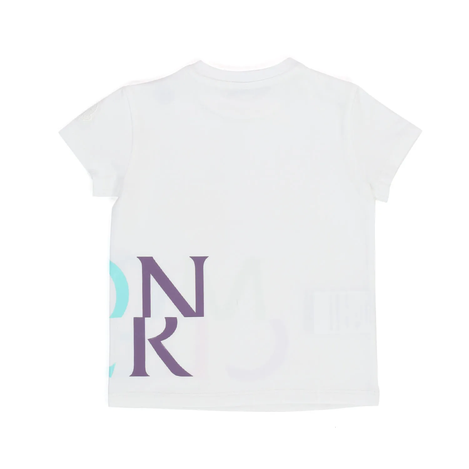 Moncler White Baby T-Shirt With Multicolor Lettering