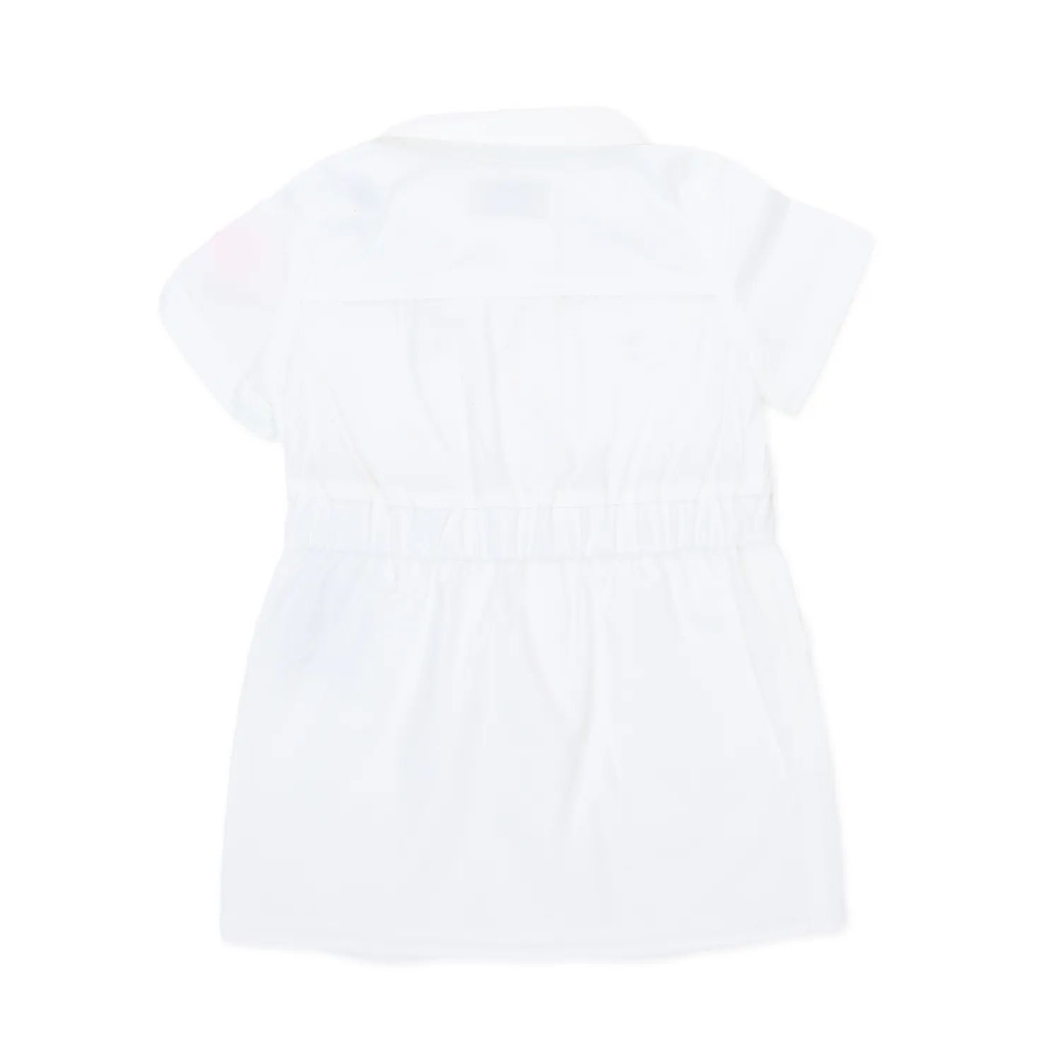 Moncler White Dress With Zip For Baby Girl