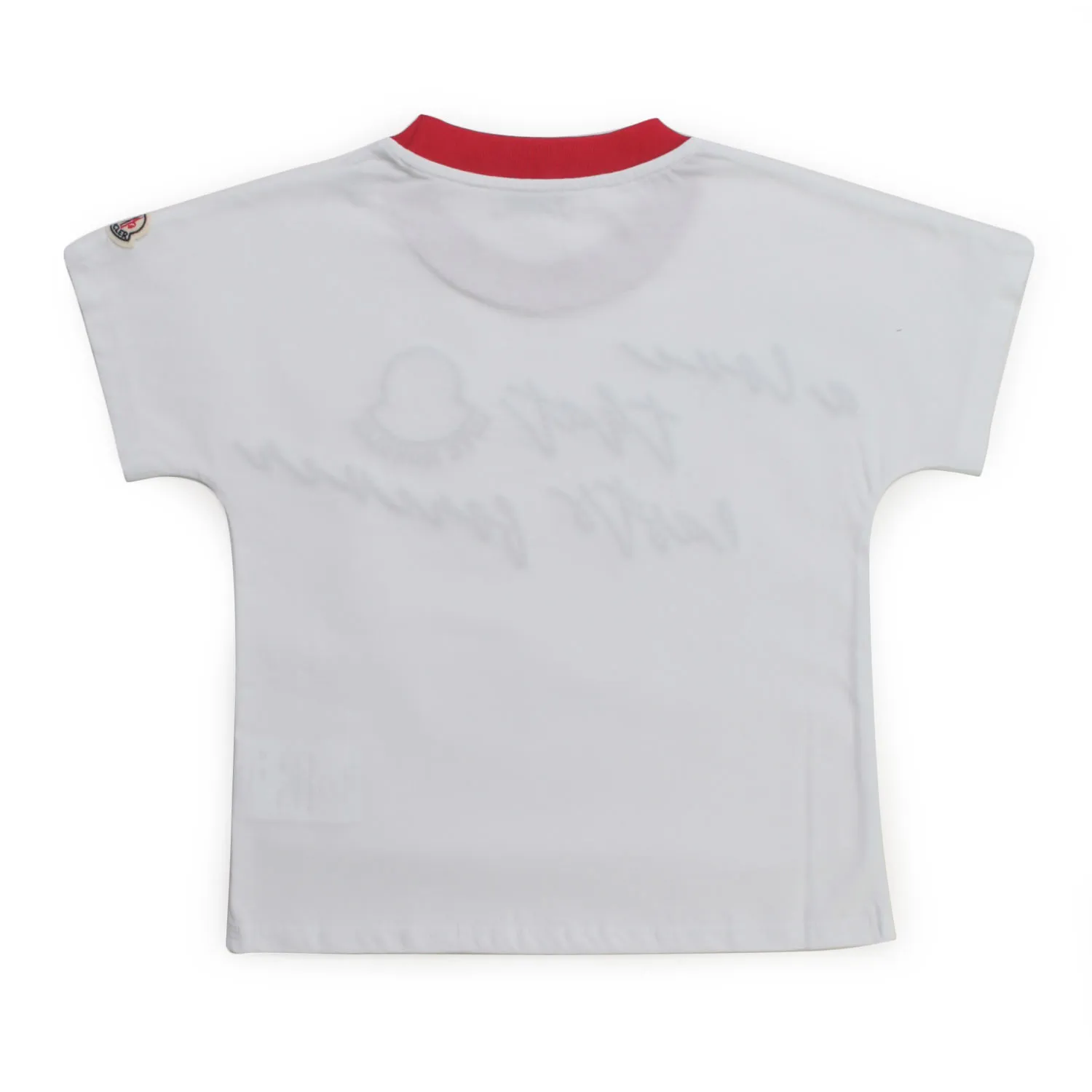 Moncler White T-Shirt For Boy And Girl