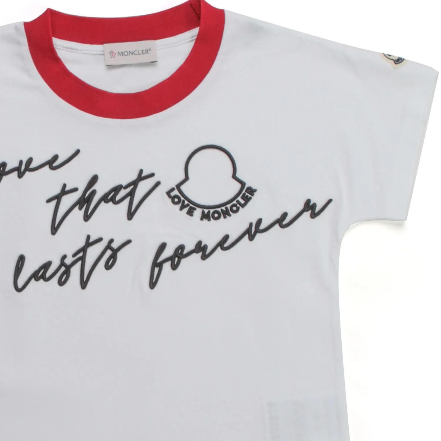 Moncler White T-Shirt For Boy And Girl