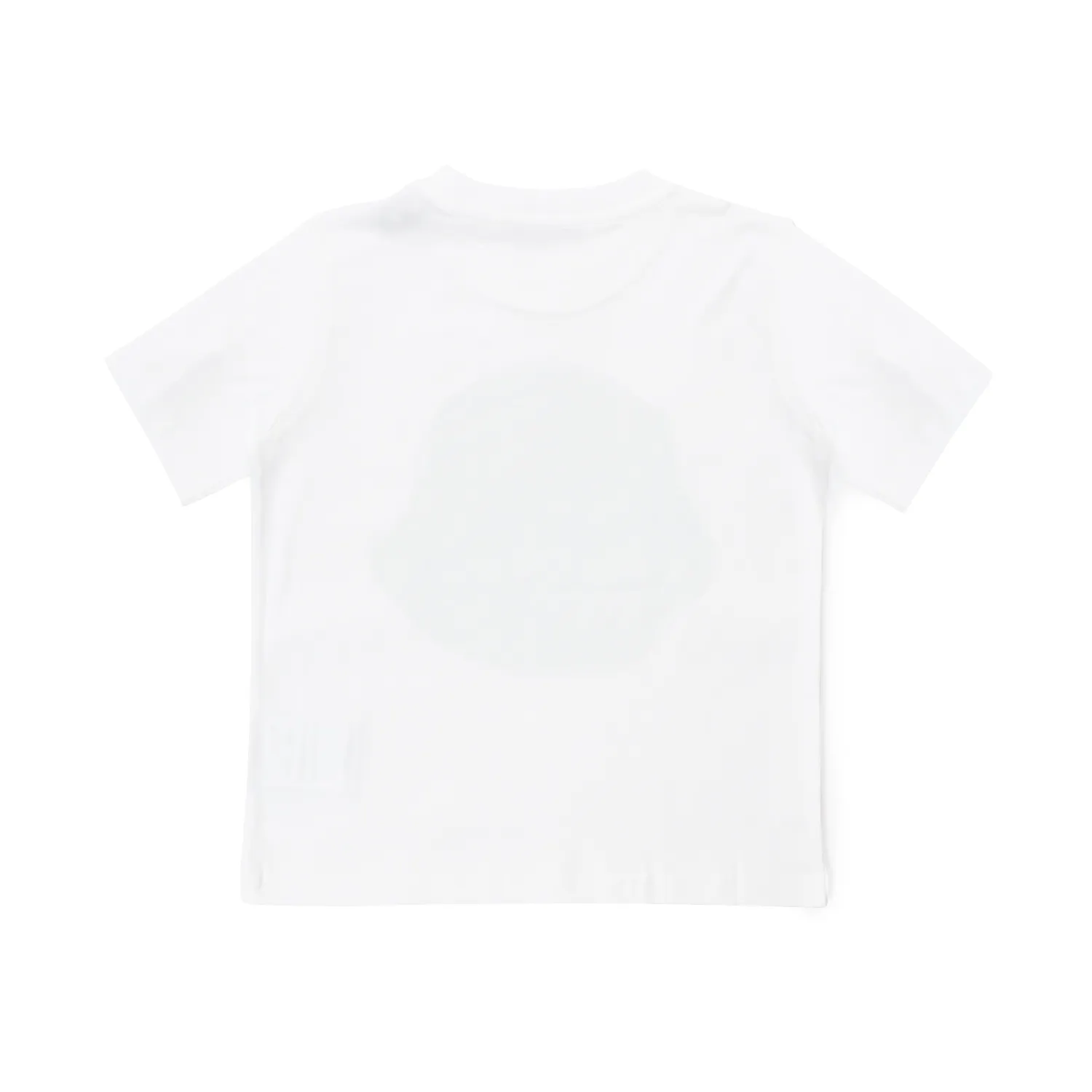 Moncler White T-Shirt With Green Logo For Children And Teen