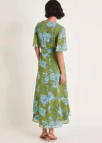 Monsoon Eva Floral Wrap Midi Dress | Grattan