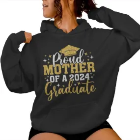 Mother Senior 2024 Proud Mother Of A Class Of 2024 Graduate Women Hoodie