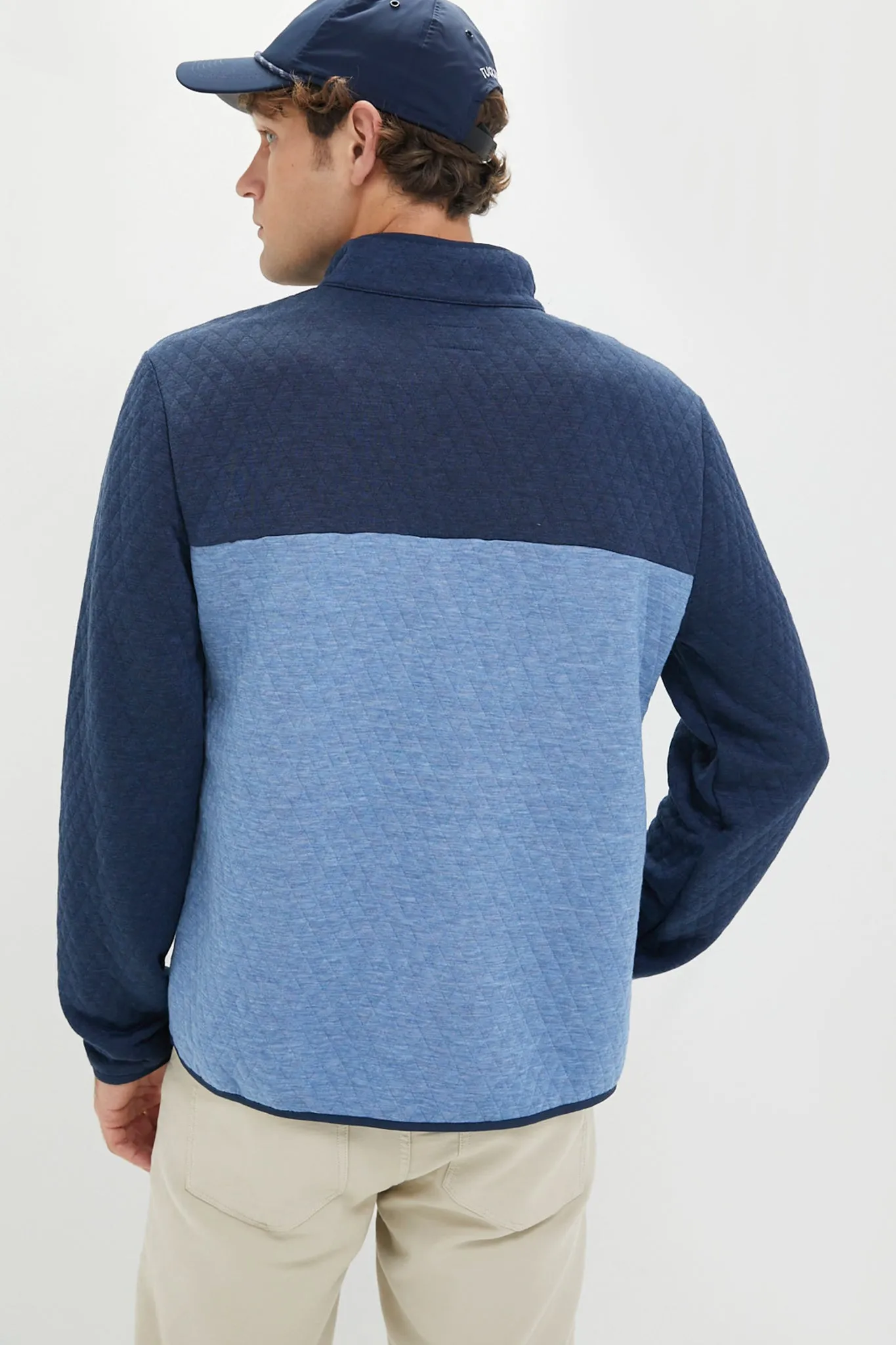 Navy Mid Blue Colorblock Corbet Pullover