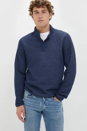 Navy Oat Corbet Reversible Pullover