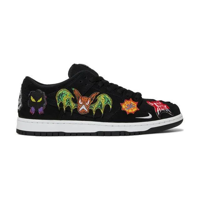 Neckface x nike dunk low pro sb (black/ white/ multi-color halloween) men us 8-13 dq4488-001