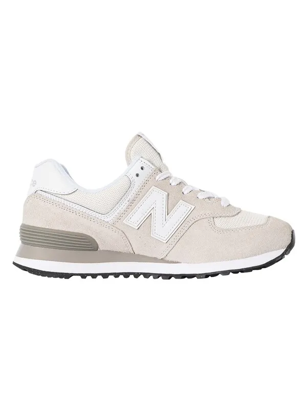 New Balance 574 Suede Trainers - Nimbus Cloud/White