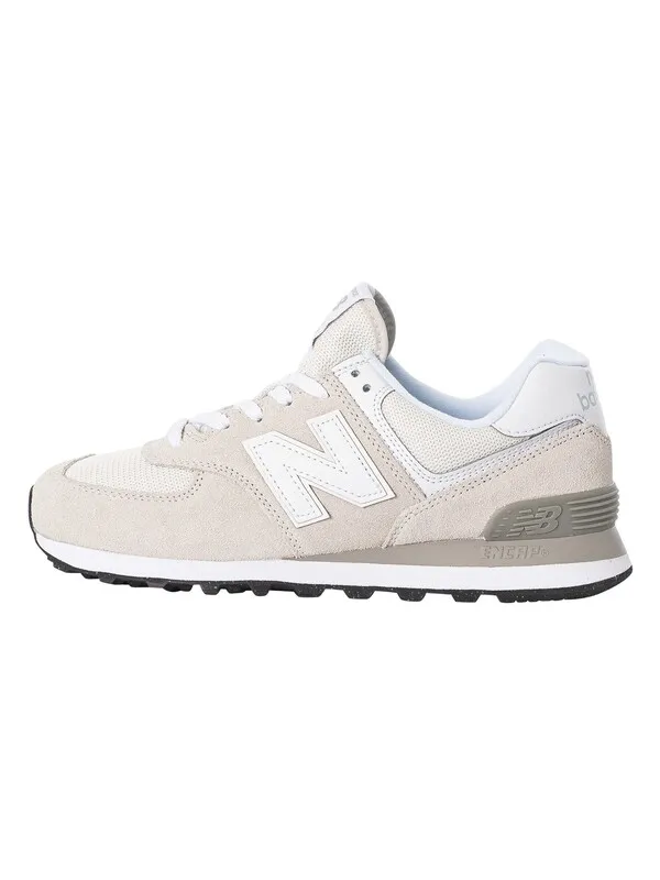 New Balance 574 Suede Trainers - Nimbus Cloud/White