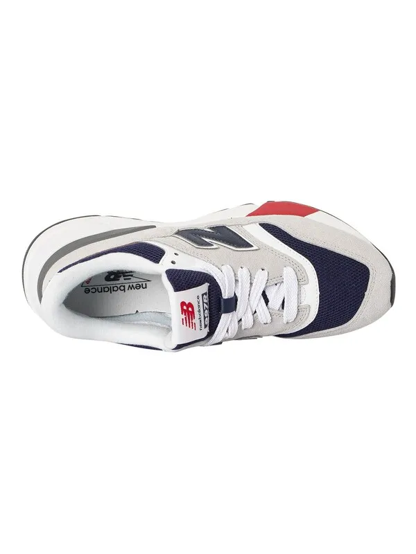 New Balance 997R Suede Trainers - Brighton Grey/Team Navy