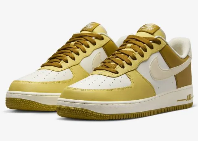 Nike air force 1 '07 (bronzine/ gold/ bronzine/ coconut milk/ saturn gold/ sail) men us 8-13 fz4034-716