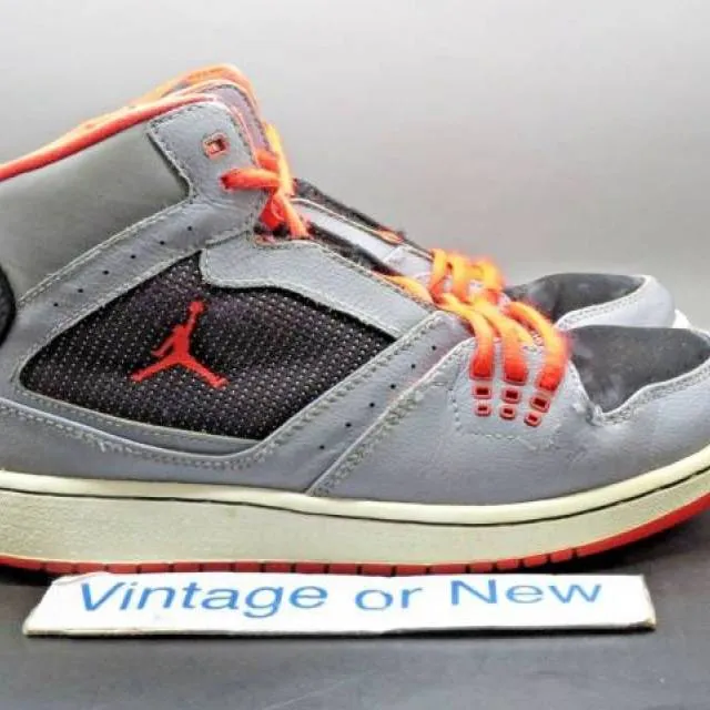 Nike air jordan flight 1 grey orange black gs 2013 sz 6.5y