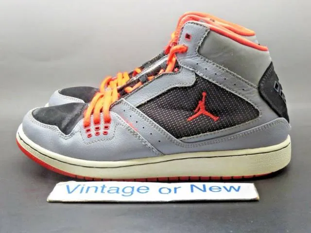 Nike air jordan flight 1 grey orange black gs 2013 sz 6.5y