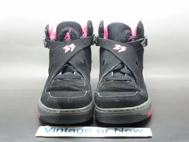 Nike air jordan fusion viii 8 ajf black vivid pink flint grey gs 2010 sz 5.5y