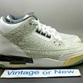 Nike air jordan iii 3 flip white 2007 retro gs 315768-101 sz .5y