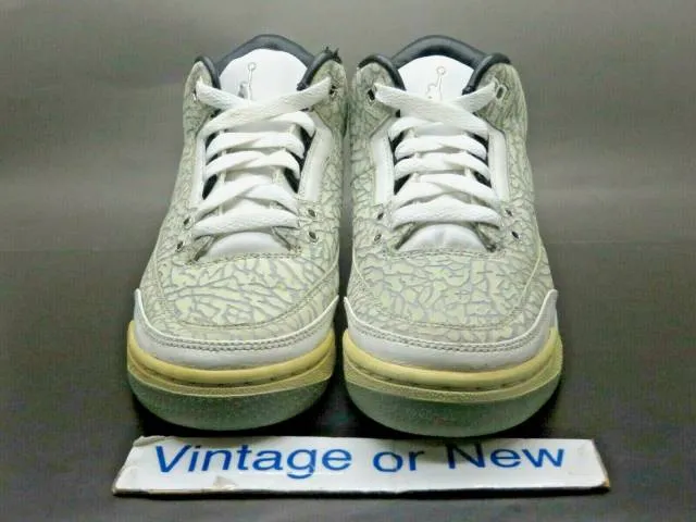 Nike air jordan iii 3 flip white 2007 retro gs 315768-101 sz .5y