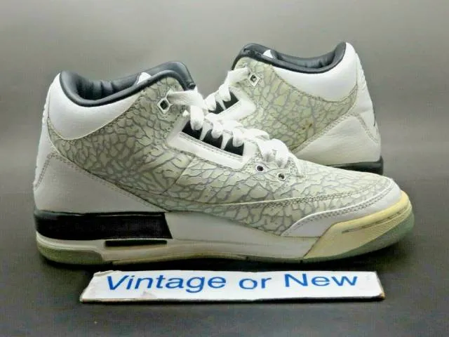 Nike air jordan iii 3 flip white 2007 retro gs 315768-101 sz .5y