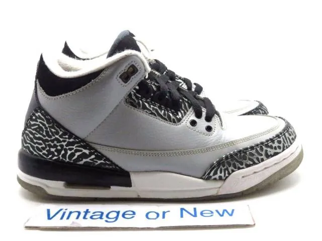 Nike air jordan iii 3 wolf grey retro bg 2014 sz 6y