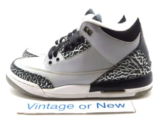 Nike air jordan iii 3 wolf grey retro bg 2014 sz 6y