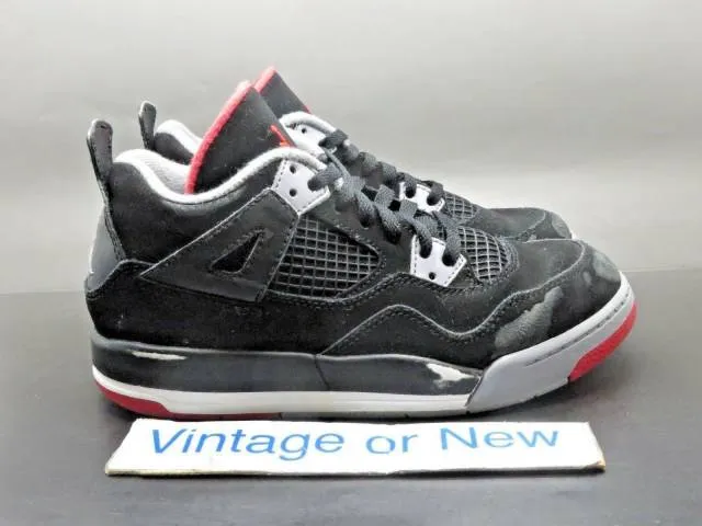 Nike air jordan iv 4 bred retro ps 2012 sz 2y