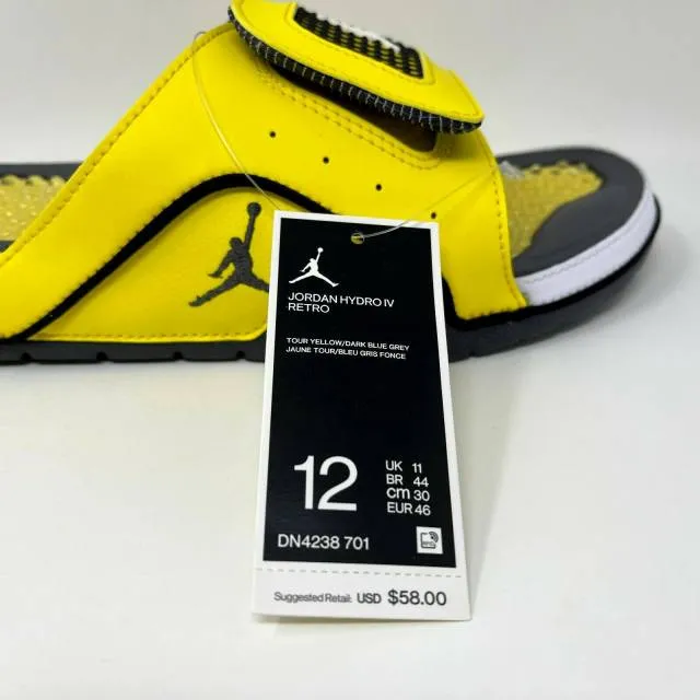 Nike Air Jordan Retro IV 4 Hydro Slide Lightning Yellow ...