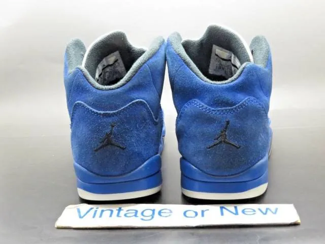 Nike air jordan v 5 blue suede retro 2017 bp preschool 440889-401 sz 2.5y